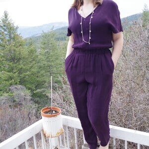 High End Ladies Plum Colour Jumper By Massimo Dutti SA